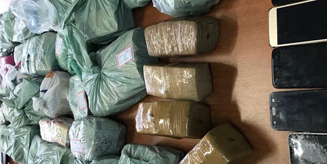Droga apreendida na operação 