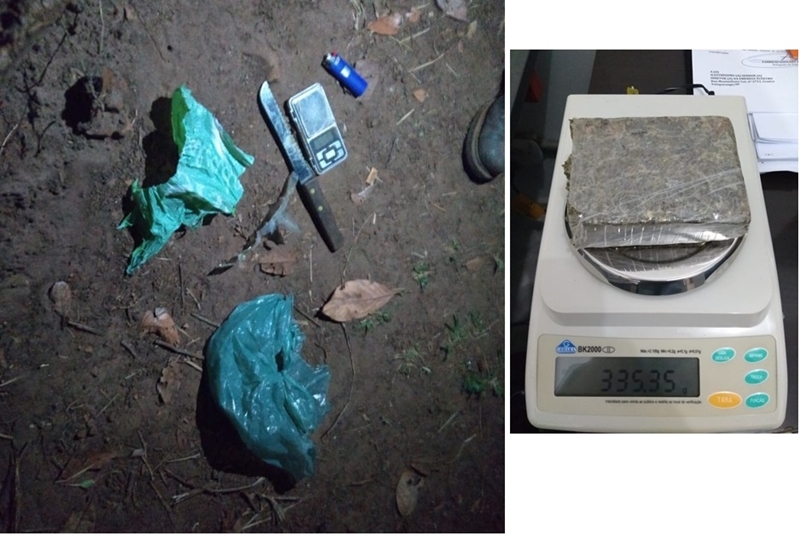 TRAFICANTE É FLAGRADO PELA CIVIL PREPARANDO DROGA EM MATA 
