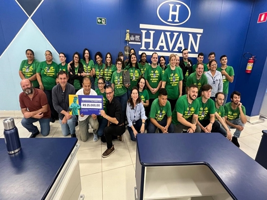 Havan destina R$ 25 mil para a Santa Casa de Votuporanga