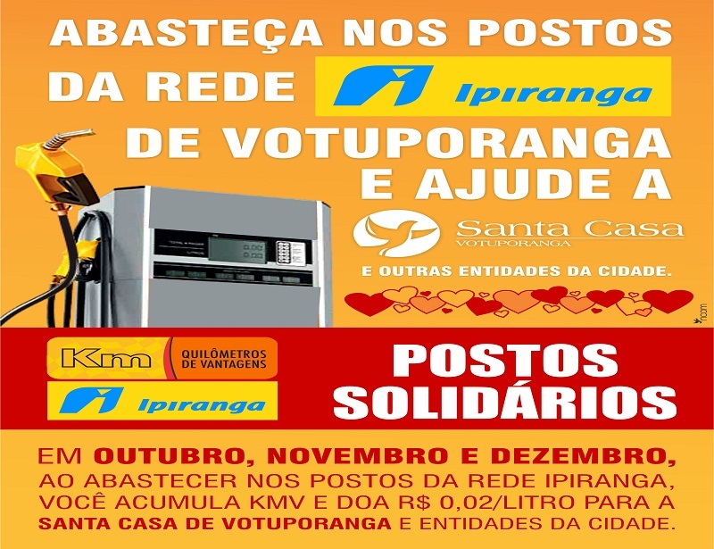 Campanha de postos para ajudar Santa Casa 