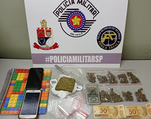 Polícia Militar flagra traficante no centro