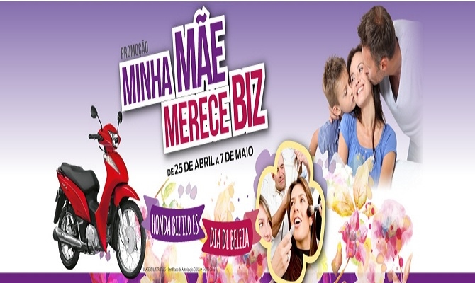 Promoção sorteia uma moto novinha 