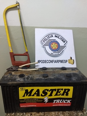 PM PRENDE LADRÃO DE BATERIA DE MÁQUINA EM VOTUPORANGA
