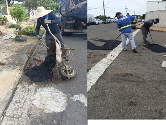Prefeitura intensifica força-tarefa com tapa-buracos e zeladoria