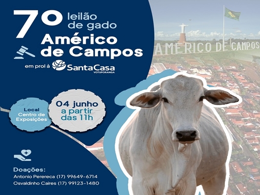 Américo de Campos faz leilão para Santa Casa dia 4 de junho