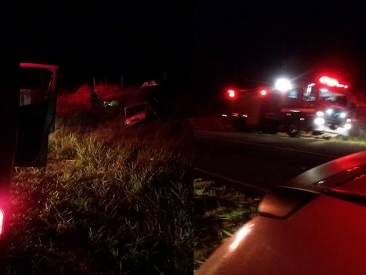 Moradores de Américo de Campos feridos em capotamento 