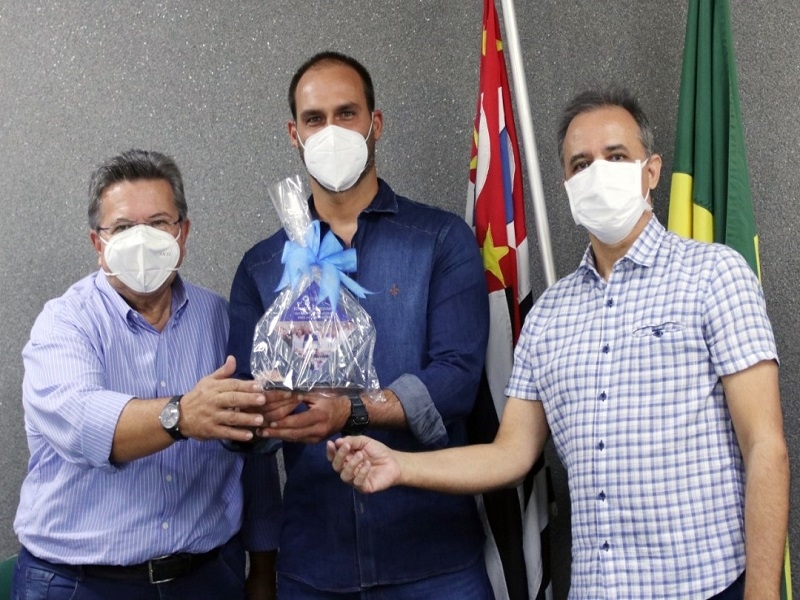 Carlão Pignatari, Eduardo Bolsonaro e Luiz Fernando Liévana