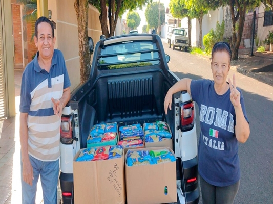 Dona Eva e seu Rubens: doações para Santa Casa