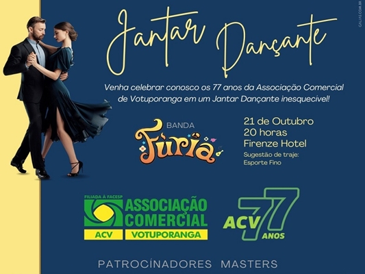 Associação Comercial comemora 77 anos com jantar festivo