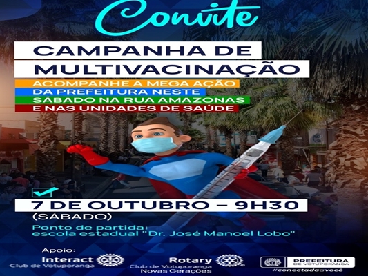 Lembre de levar as criança para vacinar 
