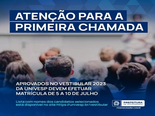 Primeira chamada do vestibular UNIVESP