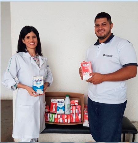 DOAÇÃO DE LEITE PRA SANTA CASA