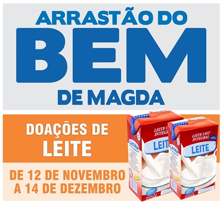 MAGDA FAZ ARRASTÃO E ARRECADA LEITE PRA SANTA CASA