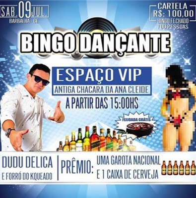 O cartaz anunciava o evento (reprodução)