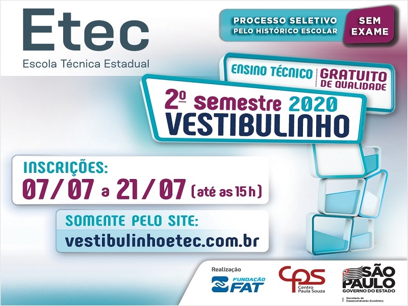 Inscrição de vestibular grátis da ETEC de Votuporanga