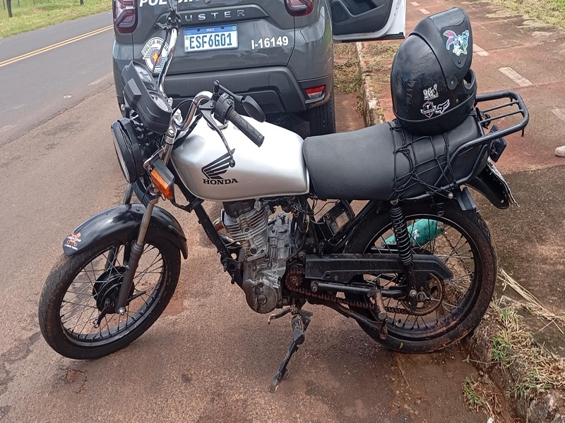 Polícia Militar apreende moto adulterada em Ouroeste