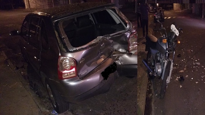FORTE IMPACTO: acidente de moto deixa 3 feridos em Votuporanga