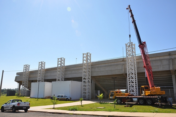 COMEÇA COBERTURA DA ARENA PLÍNIO MARIN