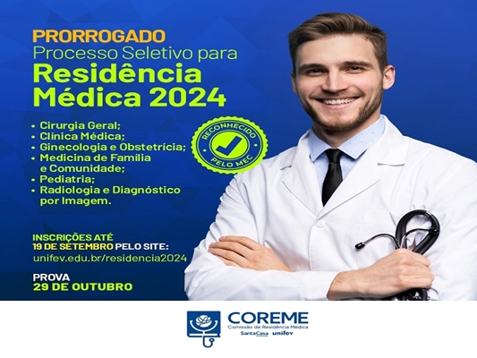 Inscrições Residência Médica até dia 19/9