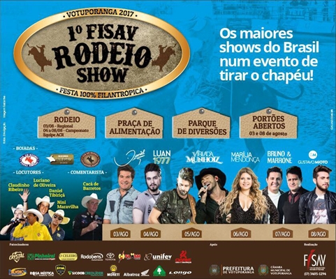 TUDO PRONTO: VEM AÍ, FISAV RODEIO SHOW 