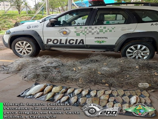 Pescadores multados em ações da Polícia Ambiental