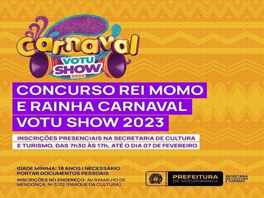 Concurso para Rei Momo e Rainha do