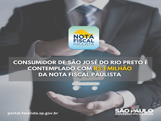 Morador da região ganha R$1 milhão na Nota Paulista 