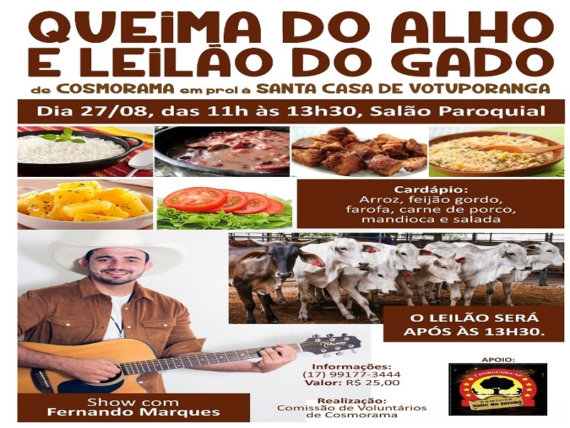 COSMORAMA: Queima do Alho pra Santa Casa domingo 
