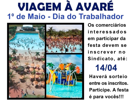 Sindicato leva comerciários para festa de 1º de maio 