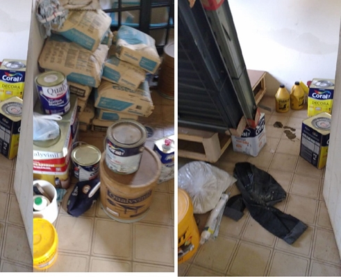 LADRÃO ESCONDEU MATERIAL FURTADO EM QUARTO