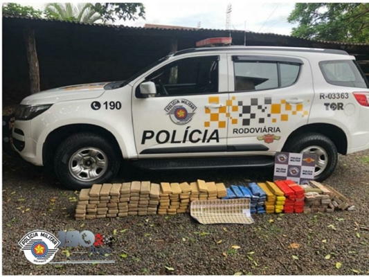 Polícia Rodoviária prende casal com droga 