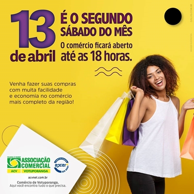 COMÉRCIO ABERTO À TARDE EM VOTUPORANGA NESTE SÁBADO