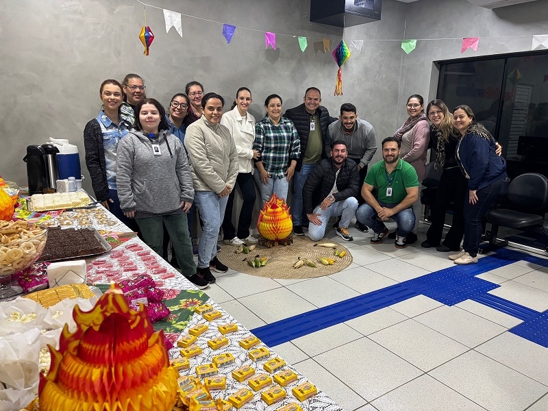 Café junino na Clínica de Fisioterapia da Unifev