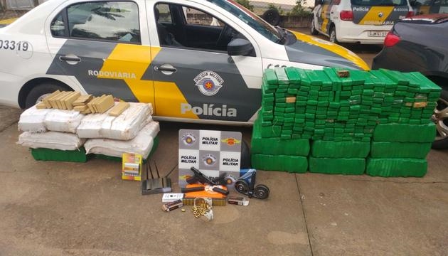 Polícia Rodoviária apreende 550 quilos de maconha em Rio Preto