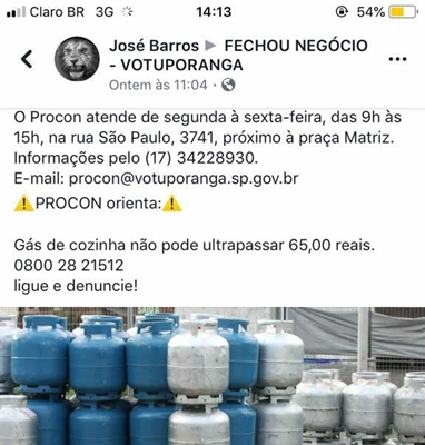 PROCON DE VOTUPORANGA ESCLARECE NOTÍCIA FALSA 