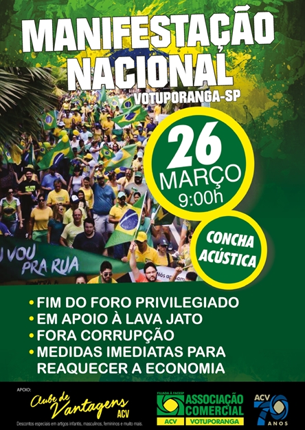 Associação Comercial anuncia apoio contra corrupção política