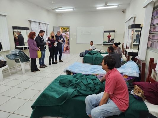 Prefeitura acolhe moradores de rua durante o frio