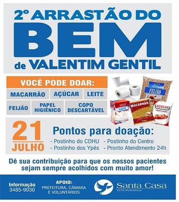 ARRASTÃO PRA SANTA CASA EM VALENTIM GENTIL