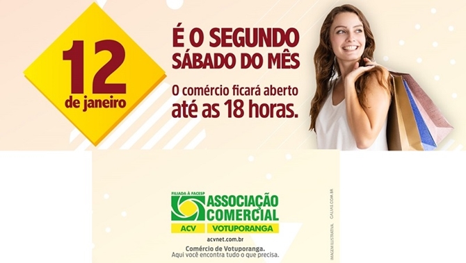 COMÉRCIO DE VOTUPORANGA ABRE ATÉ AS 18 HORAS 