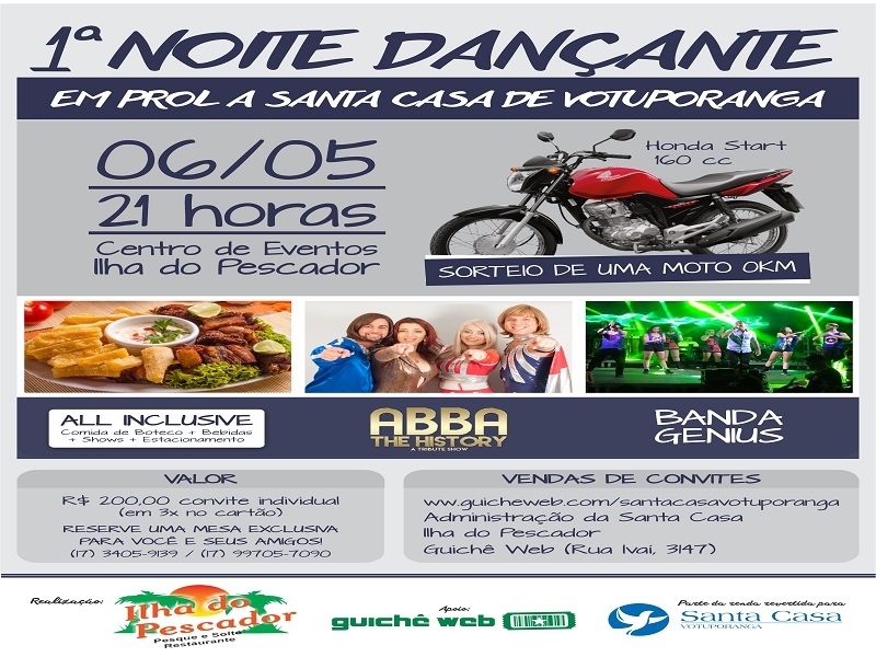  1ª Noite Dançante terá renda para Santa Casa 