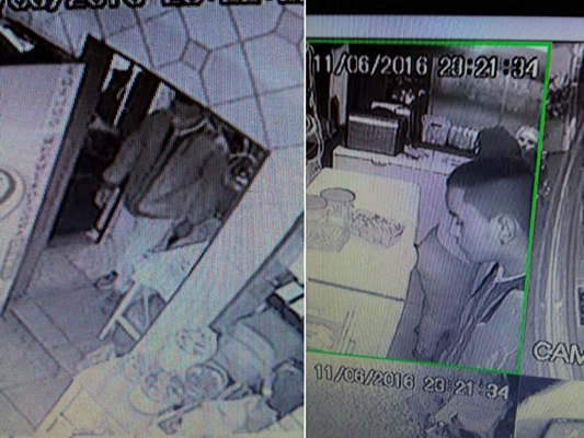 Cena de um assalto foi filmada pelas câmeras de segurança 