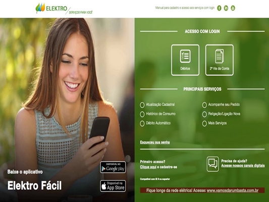 Conta de energia da Elektro agora pelo WhatsApp