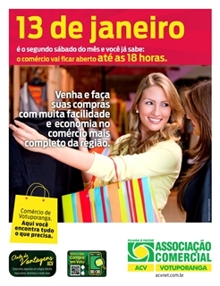COMÉRCIO ABERTO À TARDE AMANHÃ (13/1)