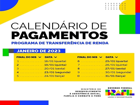 Confira as datas do calendário de pagamento auxílio 