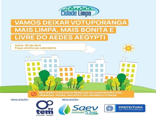 Cidade Limpa tem início na 2ª feira em Votuporanga