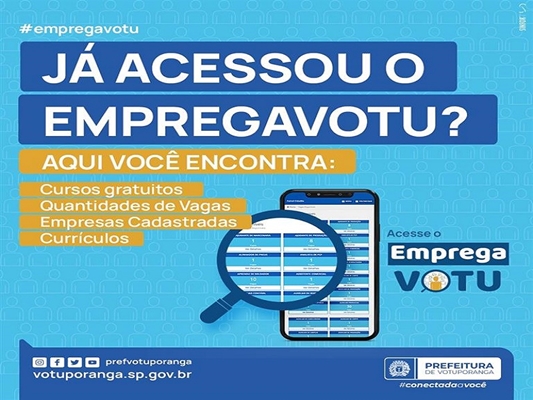 EmpregaVotu lança espaço para cursos gratuitos da Prefeitura