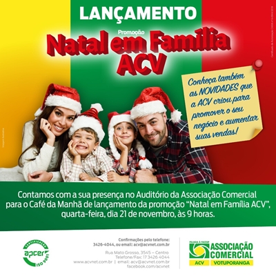 ASSOCIAÇÃO COMERCIAL LANÇA PROMOÇÃO DE NATAL