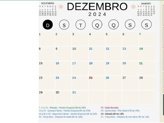 Confira horário do comércio nestas 2 semanas