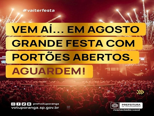 Festa liberada no aniversário de Votuporanga