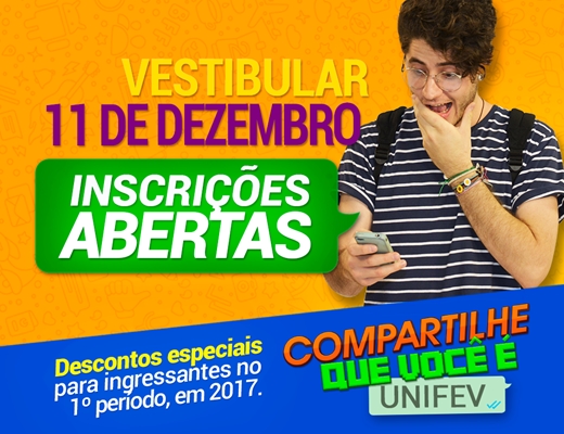 Abertas inscrições para vestibular de dezembro na UNIFEV